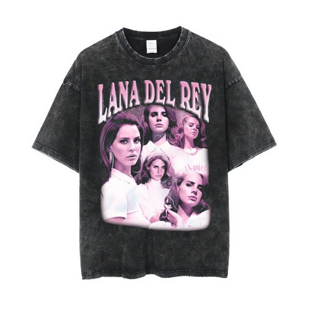 เสื้อยืด ขนาดใหญ่ พิมพ์ลาย Psycho Crucify Lana Del Rey | เสื้อยืด พิมพ์ลาย Lana Del Rey | หินล้างทํา
