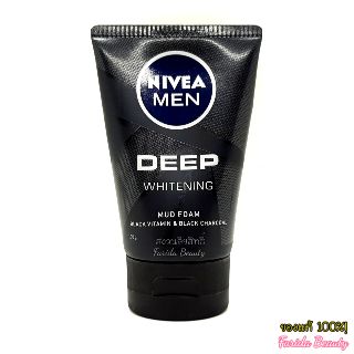 🔥โปรค่าส่ง25บาท🔥NIVEA MEN Deep Whitening Mud Foam 100ml นีเวีย เมน ดีพ ไวเทนนิ่ง มัดโฟม ดีพไวท์  8850029025391