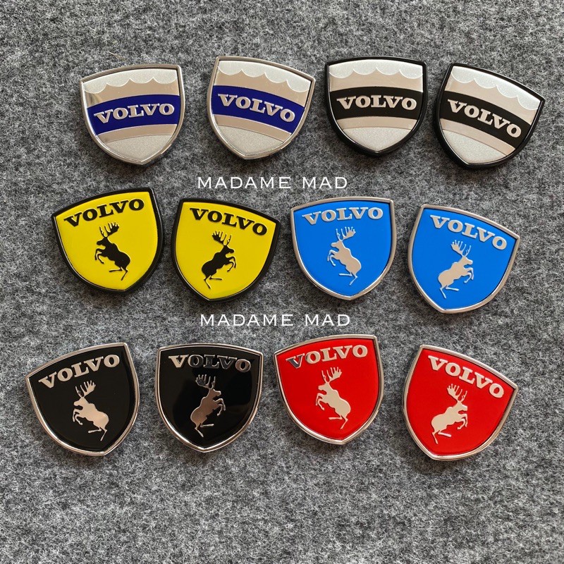 โลโก้ VOLVO ชิ้นงานโลหะ ขนาด 3.9x3.9cm (ราคาต่อคู่)