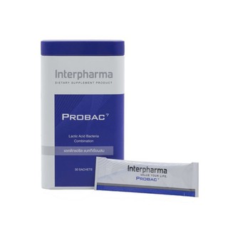 Probac7 Interpharma โปรแบค เซเว่น โปรไบโอติก อินเตอร์ฟาร์มา 30ซอง