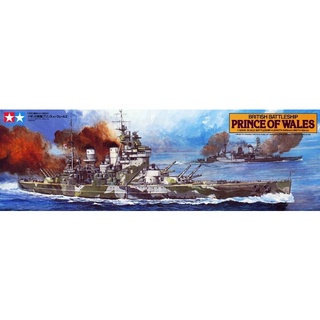 พลาสติก โมเดล ประกอบ TAMIYA สเกล 1/350 British Battleship Prince of Wales ความยาวประมาณ 649mm (78011)