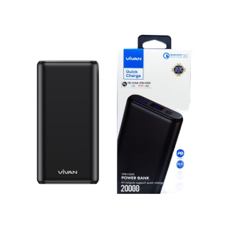 แบตเตอรี่สำรอง Power Bank 20,000mAh ViVAN VPB H20s  [ ประกัน 1 ปี ]