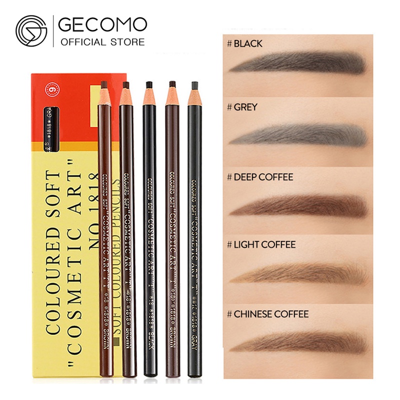 Gecomo ดินสอเขียนคิ้ว กันน้ํา ติดทนนาน สีธรรมชาติ - รูปที่ 4