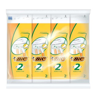 🚚💨พร้อมส่ง!! บิค มีดโกน รุ่น 2 ใบมีด 2 ด้าม x 4 แพ็ค Bic Shaver 2 Blades, 2 pcs x 4 packs