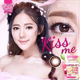 Kiss me Gray Brown Kitty kawaii