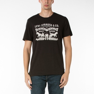 เสื้อยืดผ้าฝ้ายพิมพ์ลายขายดี สไตล์ใหม่ เสื้อยืด SS 2 Horse Crew T - Black คอกลม