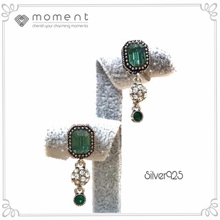 Moment ต่างหู B0010-G ก้านเงินแท้ 92.5% Nickle Free