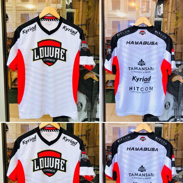 Louvre White Jersey - เสื้อเล่นเกม dota ml freefire