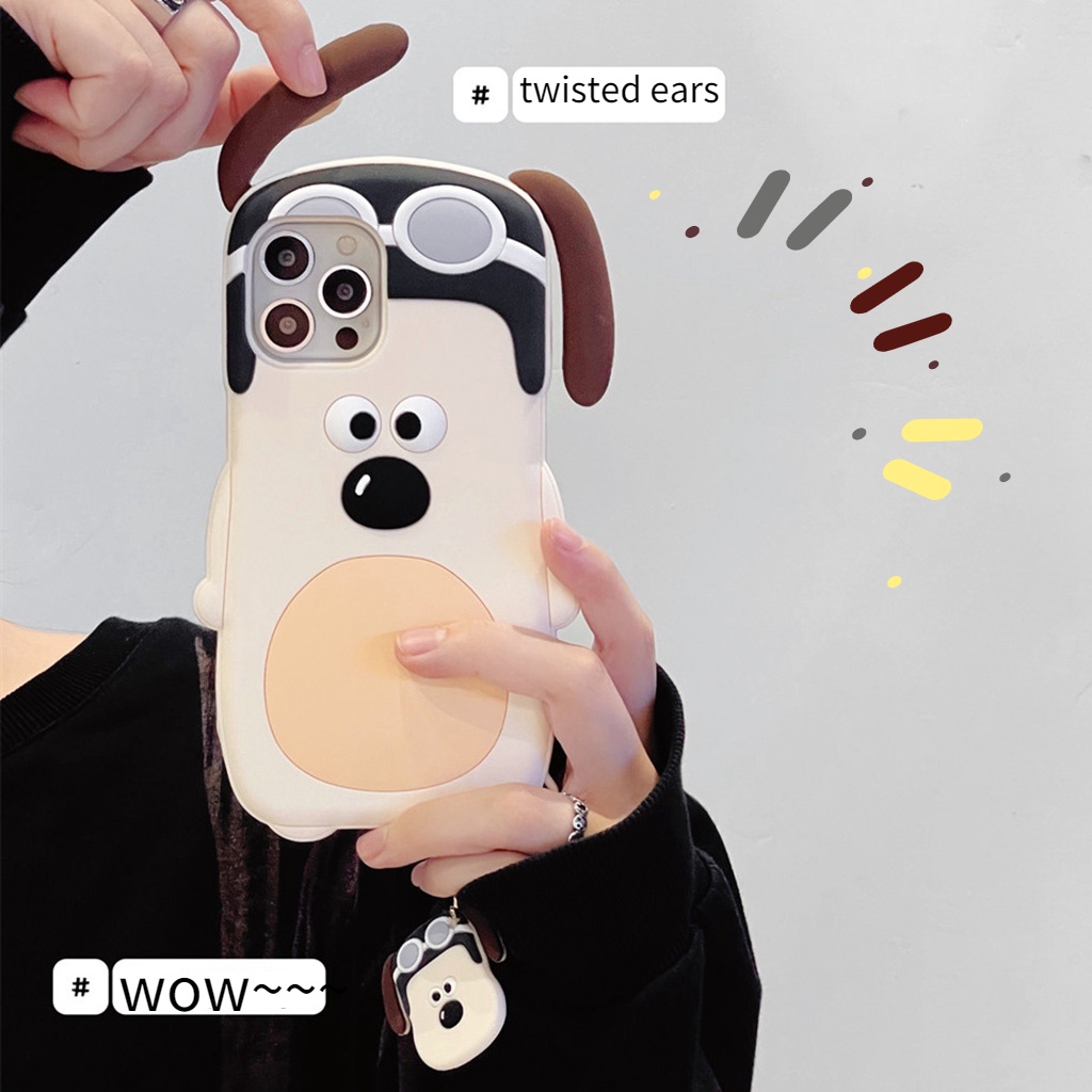 เคสโทรศัพท์มือถือ ซิลิโคน กันรอยขีดข่วน กันฝุ่น ลายการ์ตูนลูกสุนัขน่ารัก สร้างสรรค์ สําหรับ iPhone 11 15 14 13 12 Pro Max