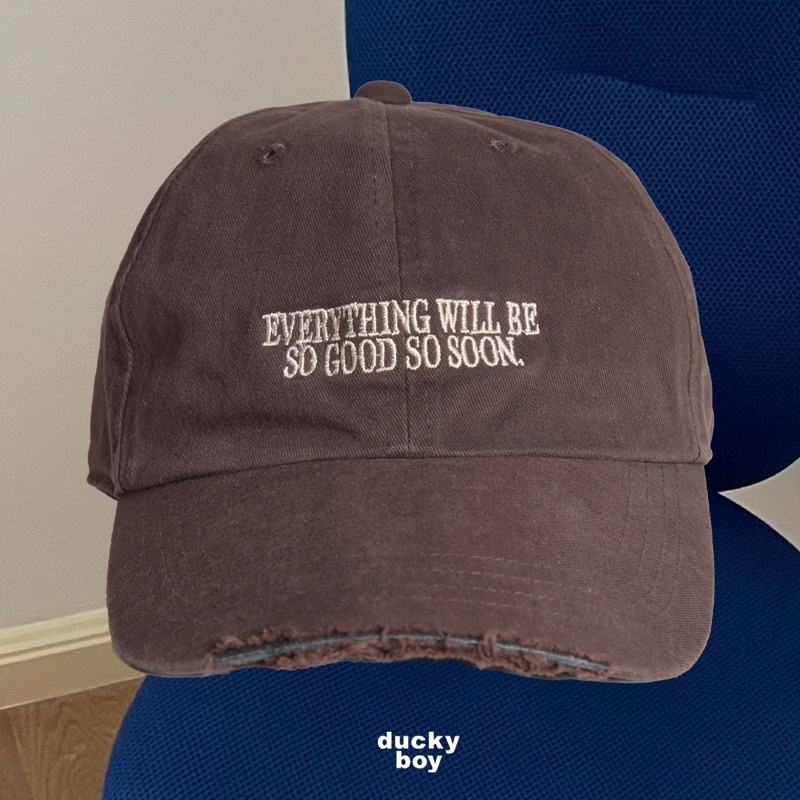 DUCKYBOY RIPPED CAP SO GOOD SO SOON หมวกแก๊ป (มี2สี) หมดแล้วไม่ผลิตเพิ่ม