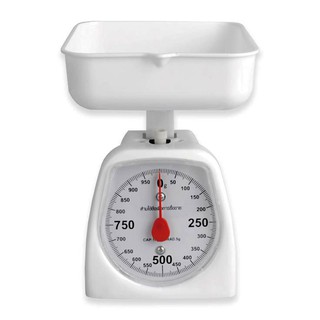 🔥The Best!! เครื่องชั่งพลาสติก 1 กก. สีขาว Plastic Kitchen Scale 1 kg White