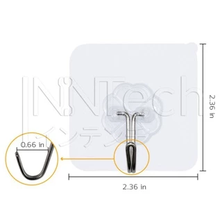 ⚡2บาท⚡(1 ชิ้น) InnHome ตะขอแขวนติดผนัง ที่แขวนติดผนัง ตะขอกาวติดผนัง ที่แขวนของ แบบใส อเนกประสงค์ไม่ต้องเจาะ Magic Hook