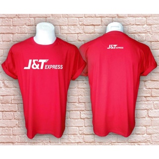 เสื้อยืด J&amp;T Express สกรีนหน้า-หลัง ราคาถูก