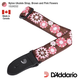 DAddario® 15UKE02 Nylon Ukulele Strap สายสะพายอูคูเลเล่ สายไนลอน กว้าง 1.5 นิ้ว สามารถใช้เป็นสายกีตาร์สำหรับเด็กได้ ** Made in Canada ** ** Made in Canada **