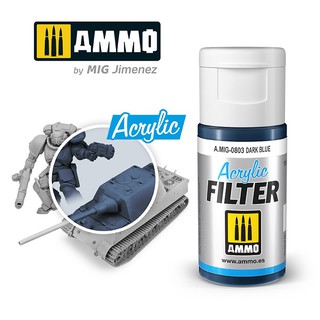 Ammo By MIG - AMIG0803 ACRYLIC FILTER Dark Blue