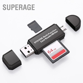 Superage Otg/Usb เครื่องอ่านการ์ดมัลติฟังก์ชั่นสําหรับสมาร์ทโฟน Micro Sd/Sd/Tf Pc