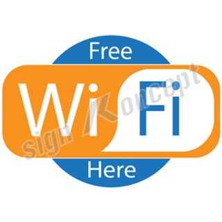 ป้ายฟรี WIFI ร้านกาแฟ