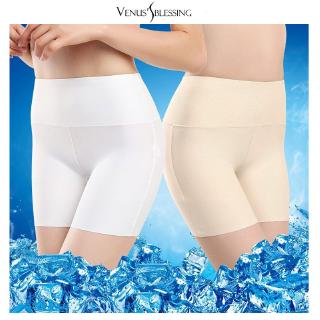 L-4XL READY STOCK Seamless Pants Ice Silk Panties High Waist Stretch Panties  กางเกงเลกกิ้งขายาวสำหรับสตรีเอวสูงขนาดใหญ่