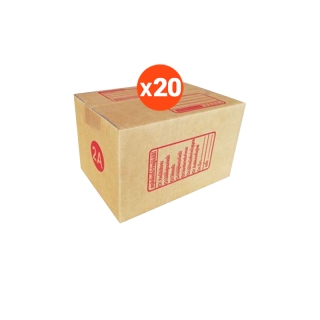 กล่องพัสดุ กล่องไปรษณีย์ เบอร์ 2A ขนาด14x20x12 ซม สีน้ำตาล จำนวน20ใบ/แพ็ค
