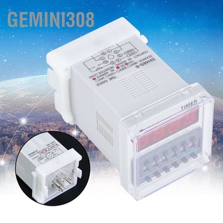 Gemini308 รีเลย์ตั้งเวลา ตั้งโปรแกรมได้ 12V 24V 380V 0.1S-99H 8-Pin Dh48S-S