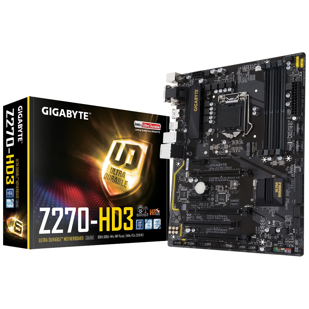MAINBOARD (เมนบอร์ด) 1151 GIGABYTE Z270 HD3 ตัวท็อป พร้อมส่ง