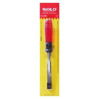 SOLO สิ่วช่างไม้ด้ามพลาสติก รุ่น 6000-0.5 ขนาด 0.5 นิ้ว สีแดง สิ่ว