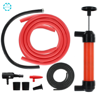 Multi-Purpose Siphon Transfer Pump Kit, with Dipstick Tube | Fluid Fuel Extractor Suction Tool for Oil, Gasoline, Water, Liquids &amp; Air