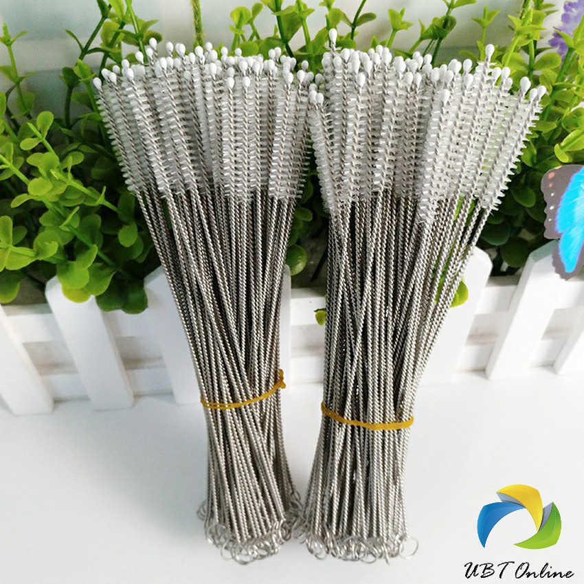 ซื้อ UBT แปรงล้างหลอดดูด จุกนม ขนไนล่อน ไม่ทำให้เป็นรอย  Stainless steel soft straw straw brush