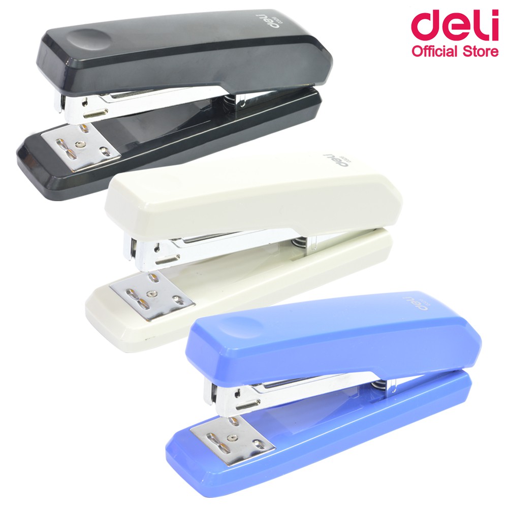 Deli 0326 Half Strip Stapler เครื่องเย็บกระดาษ 25 แผ่น มีที่ถอนลวดในตัว ...