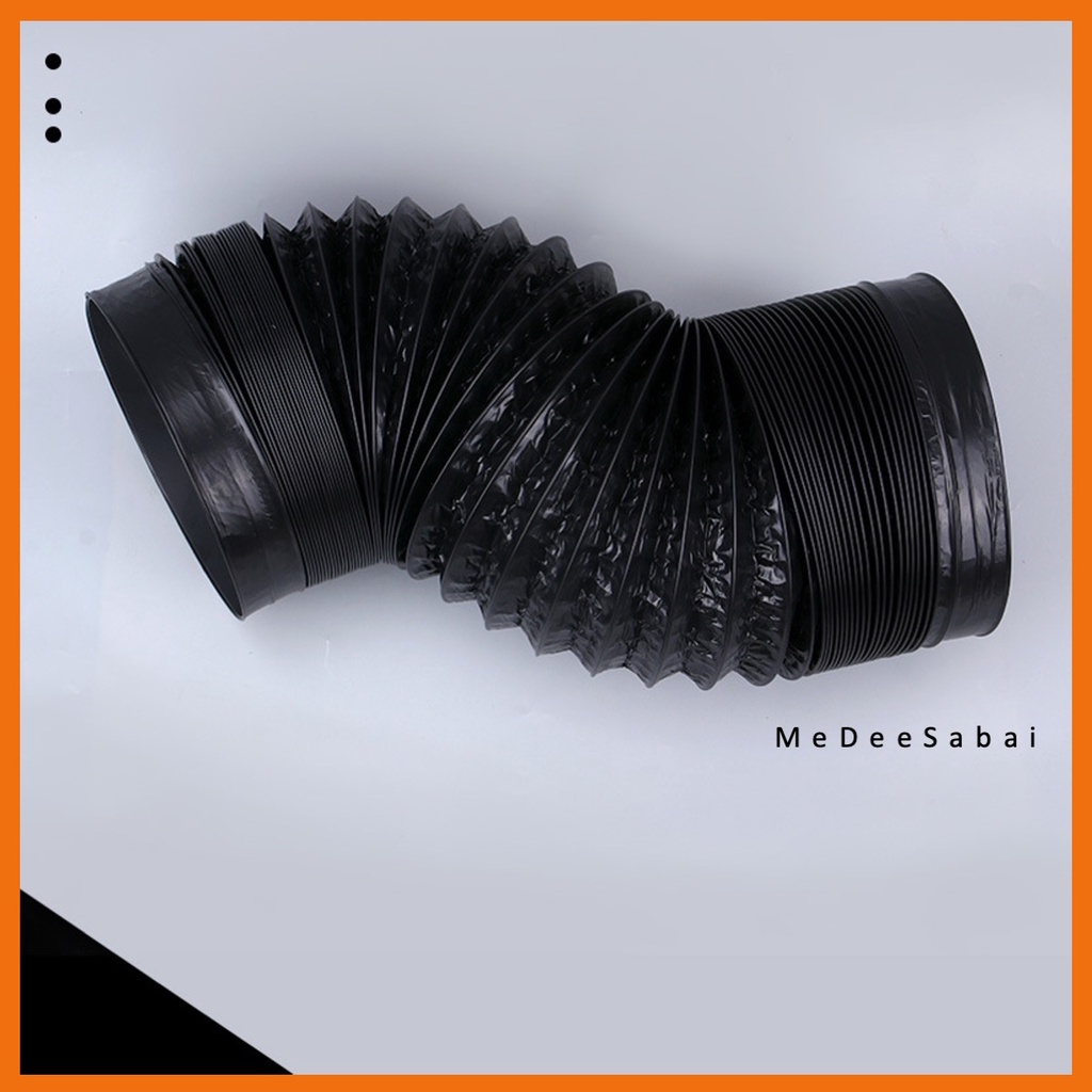 ท่อลมฟอยล์หุ้มพลาสติกพีวีซี สีดำ ขนาด 14 16 20 นิ้ว เครื่องดูดควัน พัดลมระบายอากาศ แฟลกอ่อน ยืดหด