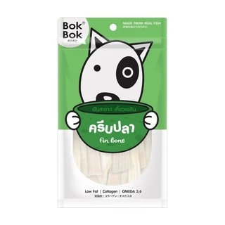 Bok Bok ครีบปลา ขนมหมา ขนมน้องหมา สัตว์เลี้ยง ขัดฟัน ช่วยขจัดคราบหินปูนธรรมชาติ ไม่ปรุงแต่งรส สำหรับน้องหมาที่ชอบแทะ