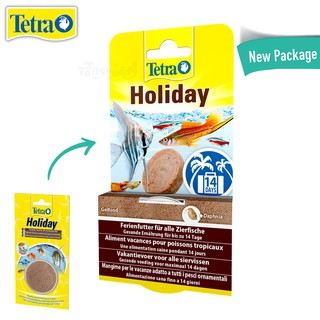 Tetra Holiday อาหารปลาสวยงามทั่วไป สารอาหารครบ เหมาะสำหรับให้ปลากินในวันหยุดยาวได้ถึง 14วัน (30g)