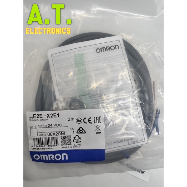 ถูกสุด! E2E-X2E1 <ของแท้> เซ็นเซอร์ จับโลหะ Proximity sensor  3สาย เกลียว 12มิล  12-24VDC  เป็นเซ็นเซอร์จับโลหะ ชนิด(NO)