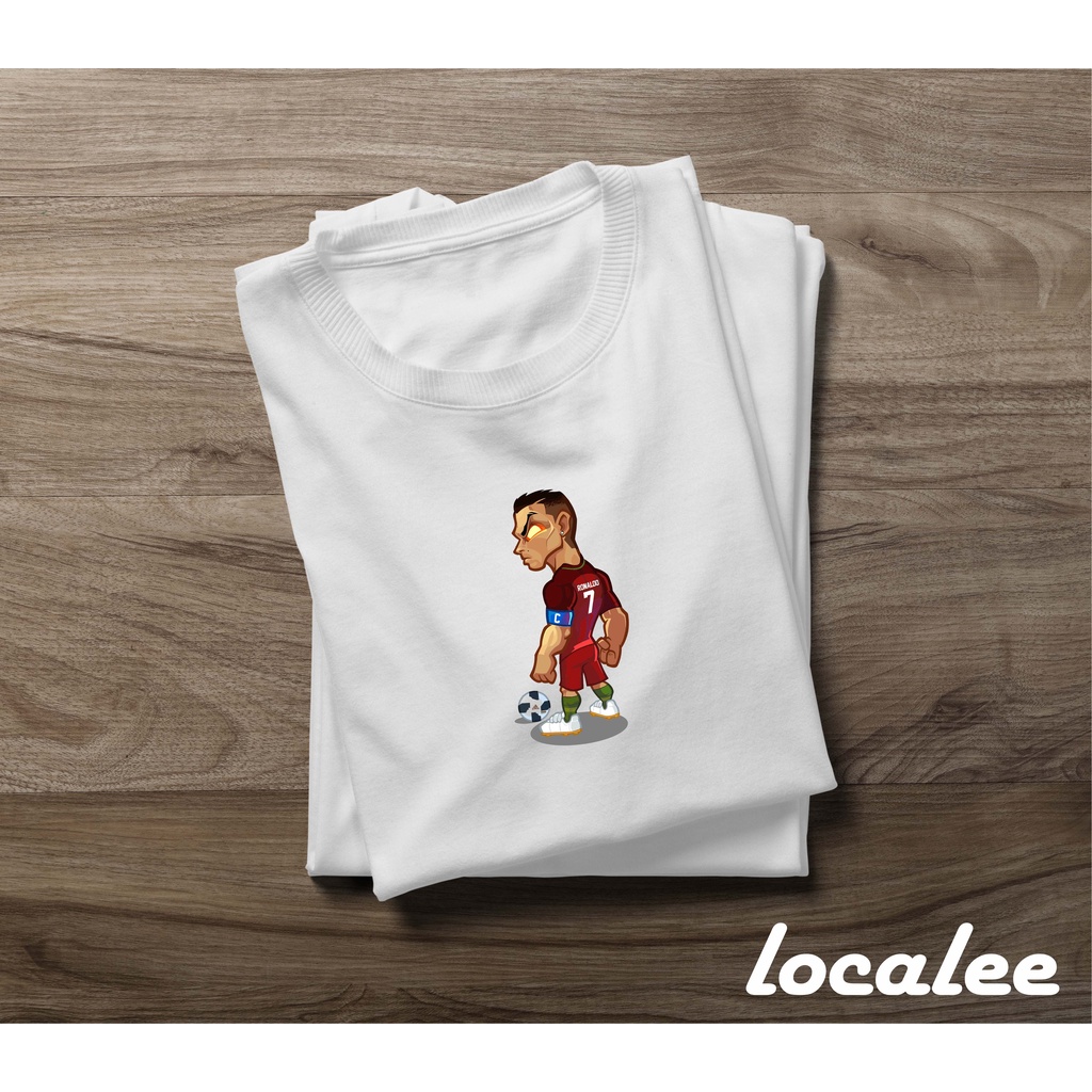RONALDO WHITE TSHIRT/ SCREEN-PRINTED เสื้อยืด COLLECTION MU CHRISTIANO RONALDO- CHRISTIANO RONALDO M