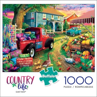 จิ๊กซอว์ Buffalo Games - Quilt Farm  1000 piece  (ของแท้  มีสินค้าพร้อมส่ง)