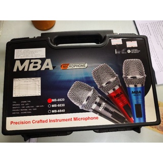 MBA ไมโครโฟน แบบสาย ไมค์ร้องคาราโอเกะ เสียงดี MBA รุ่น MB-6820