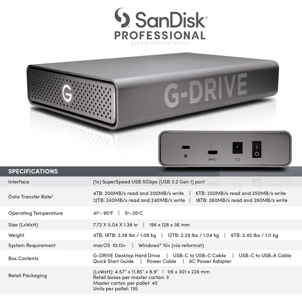 ト送料込 ☆サンディスクプロフェッショナル 外付けHDD 6TB SDPHF1A