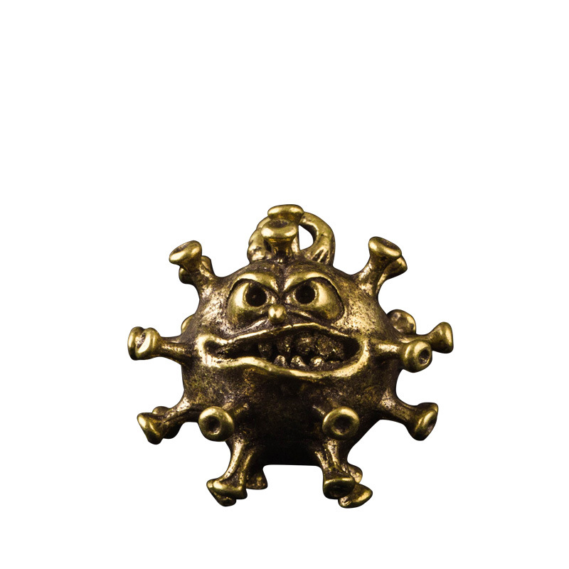 ทองเหลือง Do Old Urchin ตัวอย่างไวรัสแปลก ๆ เพื่อทําเครื่องหมายอุปกรณ์เสริมพวงกุญแจบทความตกแต่งราคาถ