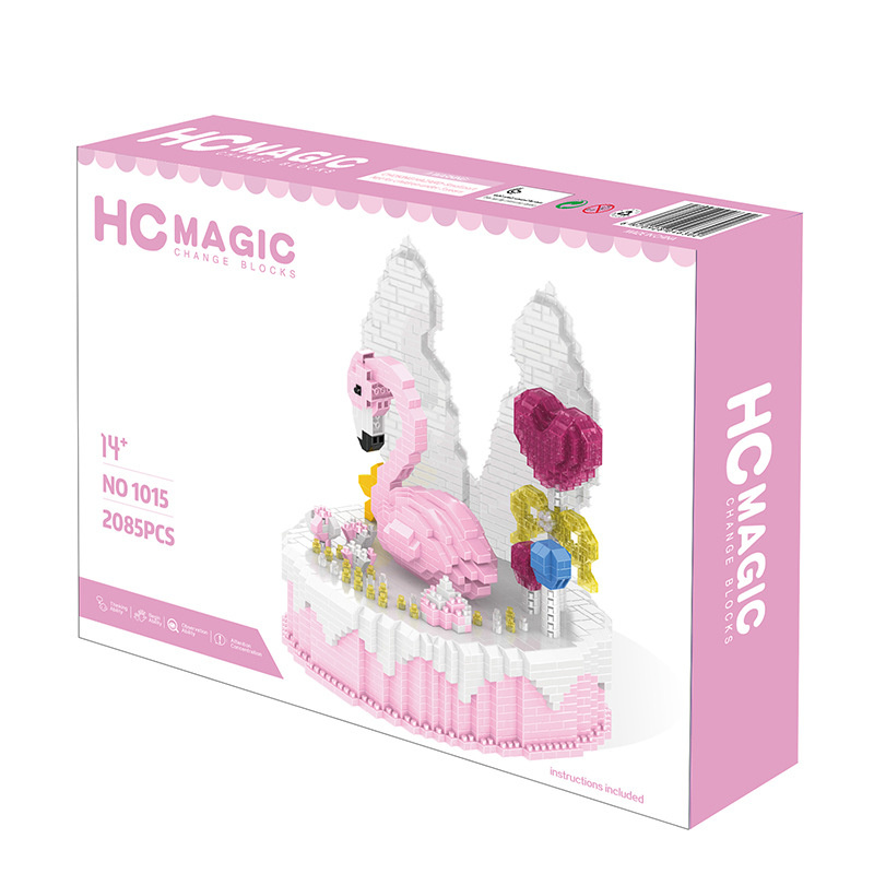 Alpha Toy เลโก้นาโน ตัวต่อเลโก้ ฟามิงโก้ Flamingo จำนวนตัวต่อ 2085 PCS HC MAGIC No.1015