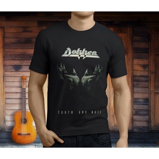 เสื้อยืด ลาย Dokken Tooth And Nail Legend สีดํา สําหรับผู้ชายS-5XL