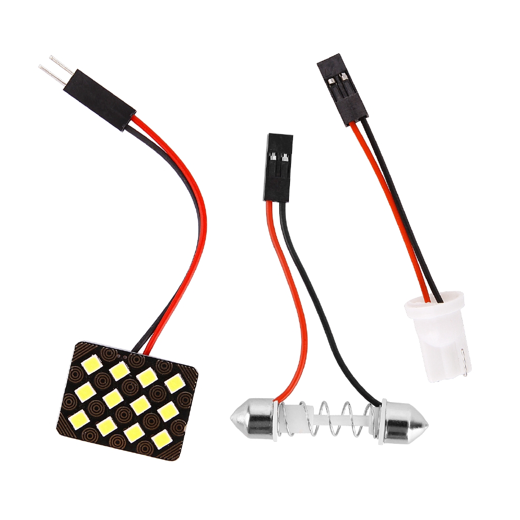 ชุดหลอดไฟอ่านหนังสือ LED 12 ดวง 12 24 48 SMD 12V มีกาวในตัว สีขาว สําหรับติดตกแต่งภายในรถยนต์