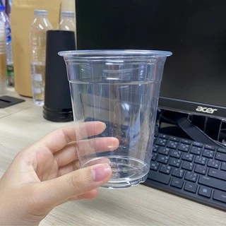 แก้วพลาสติก PET 12 ออนซ์ *หนาพิเศษ* ทรงสตาร์บัค ปากแก้ว 92 มิล ชุดแก้วพร้อมฝา (50ใบ)