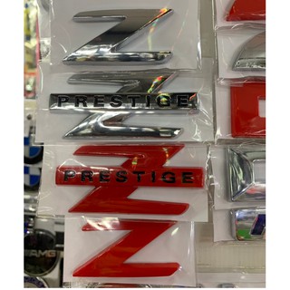 ISUZU DMax D Max Z PRESTIGE Cab 4 logo อิซูซุ สติ๊กเกอร์ สีเงิน แดง กระบะ ปิคอัพ ท้าย ดีแมค BADGE CHROME 3M