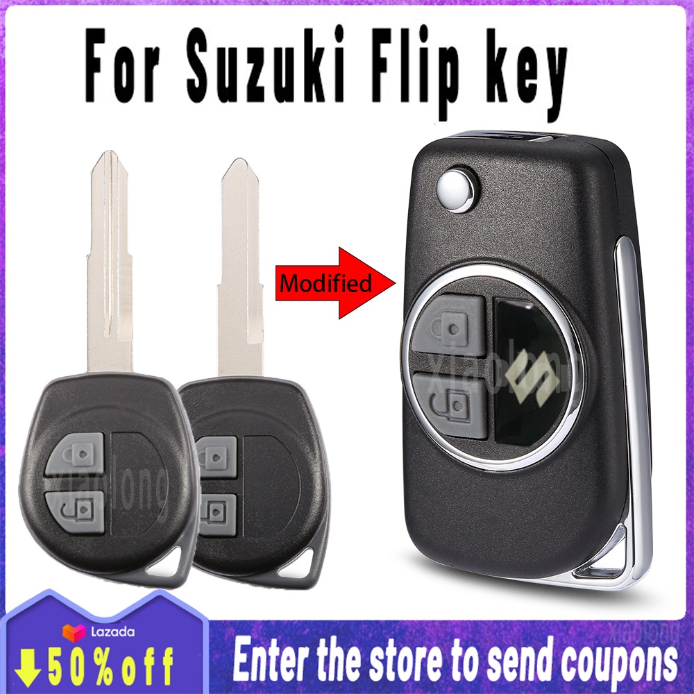 กุญแจพลิกดัดแปลงสําหรับ Suzuki Swift Ertiga sx4 vitara alto ignis DZire Celerio Jimny S-Presso ฝาครอบรีโมทเปลี่ยนอุปกรณ์เสริมในรถยนต์