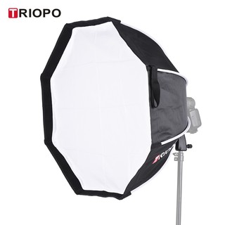 TRIOPO Softbox เสาแปดเหลี่ยม พร้อมที่จับ ผ้านุ่ม ไฟแฟลชบนกล้อง พับได้ สำหรับ Godox Yongnuo Andoer
ขนาด 65 ซม.