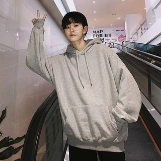 [ส่งไวจากไทย] เสื้อกันหนาวแขนยาว มีฮู้ด สีพื้น แฟชั่นสำหรับผู้ชาย ไซซ์ M-5XL