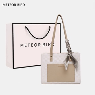 Meteor BIRD กระเป๋าสะพายไหล่ ทรงโท้ท ขนาดใหญ่ จุของได้เยอะ สําหรับผู้หญิง