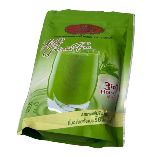 ชาตรามือ ชานม,ชาเขียว 奶茶、绿茶 ปรุงสำเร็จชนิดผง 500g 3 IN 1 ขนาดแพคใหญ่ กดเลือกรสชาติที่ต้องการ 1แพค/บรรจุปริมาณ 500g กรัม ราคาพิเศษ สินค้าพร้อมส่ง - รูปที่ 3