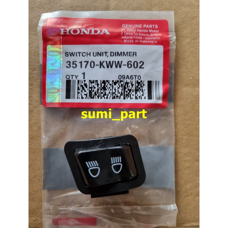 TOMBOL สวิตช์ปุ่มไฟระยะไกล Near Switch Dimmer Beat Fi Revo Supra Scoopy ทุกชนิดของรถจักรยานยนต์ฮอนด้