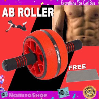 AB ROLLER ลูกกลิ้งออกกำลังกาย ลูกกลิ้งบริหารกล้ามเนื้อหน้าท้อง ลูกล้อออกกำลังกาย มีกลไกสปริงด้านในช่วยให้ง่ายในจังหวะดึง